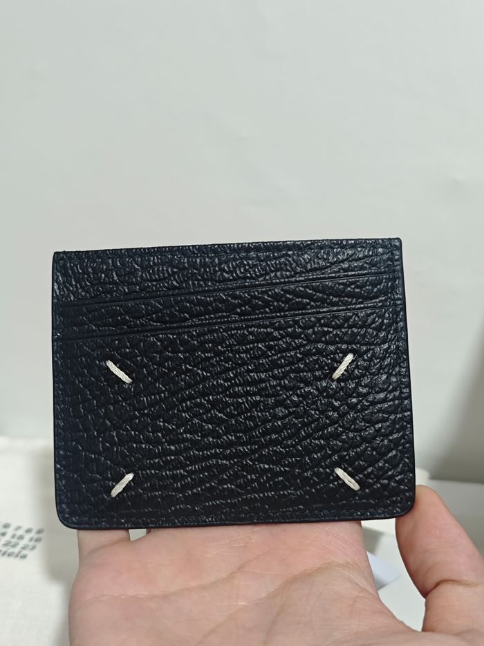 Porte-cartes en cuir mm6 aux lignes simples - photo numéro 4