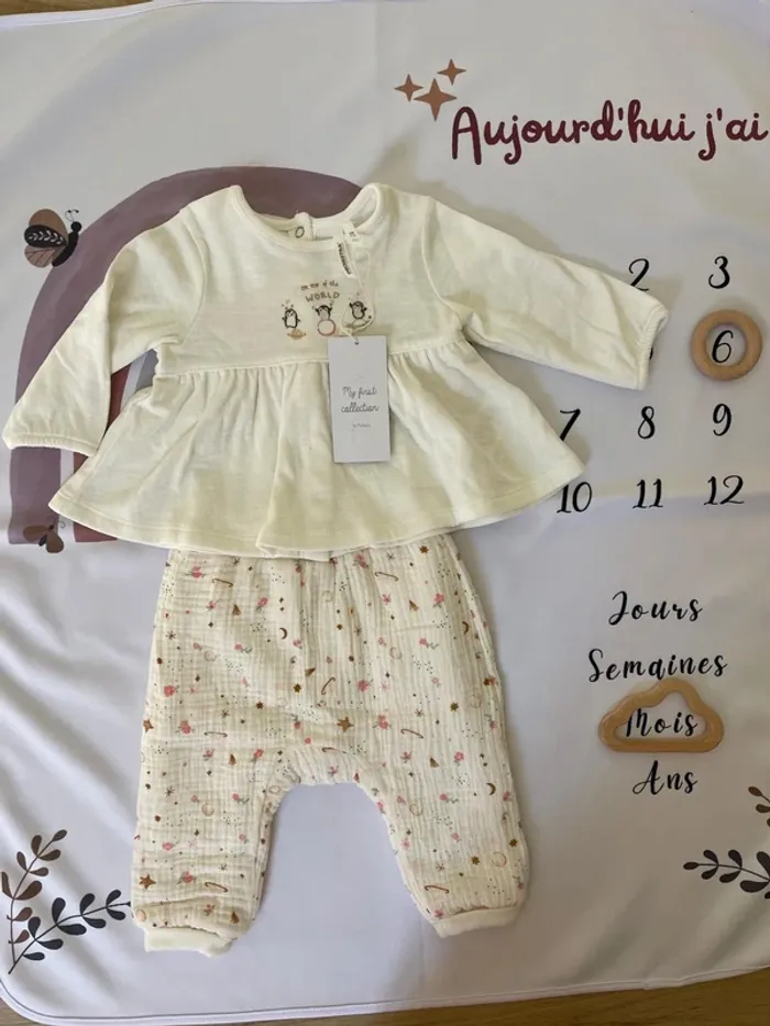 Ensemble bébé fille - 6 mois / 67 cm - Orchestra (neuf avec étiquette)