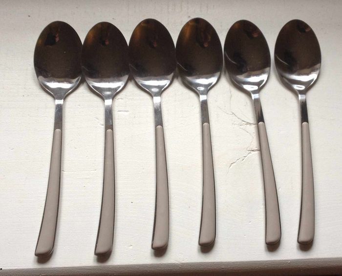 6 grandes cuillères stainless steel - photo numéro 1