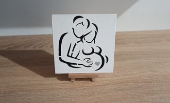 Toile couple (argent)