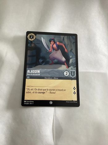 carte disney lorcana FR aladdin hors la loi acculé 171/204.FR.1  Non foil première édition