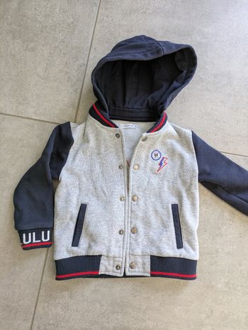 Veste zippée capuche rock lulu castagnette 4 ans