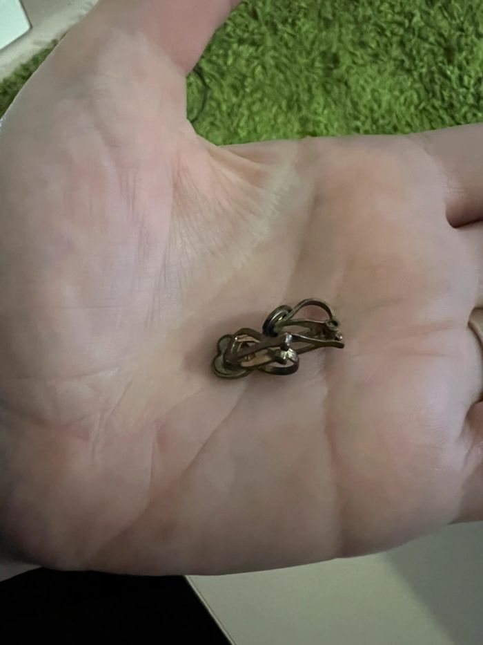 Boucle d’oreille barbie rose et dore a clips y2k - photo numéro 3