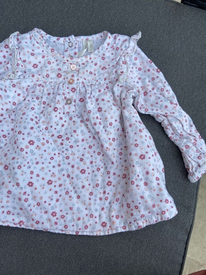 Haut floral fille