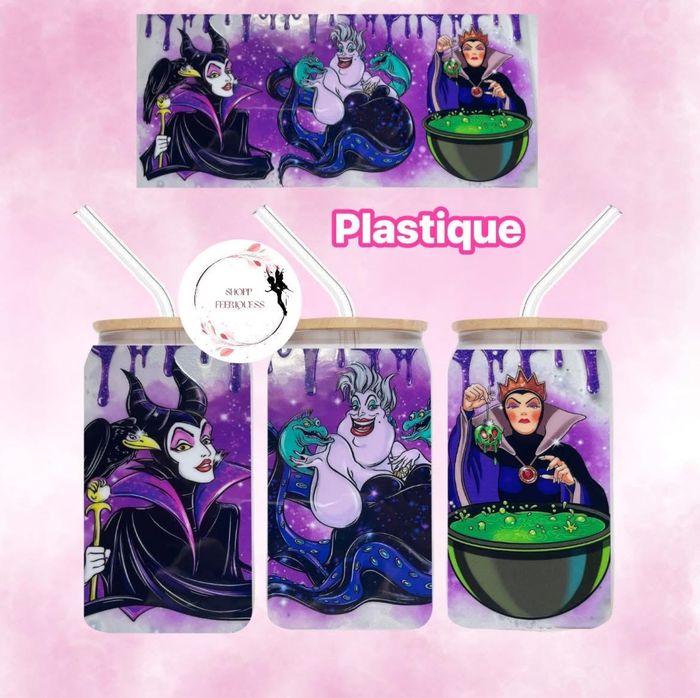 Villains Chaudron UV DTF - Gobelet en plastique
