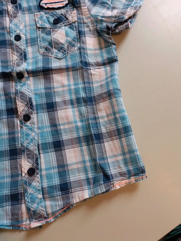 Chemise Creeks rayée bleu blanc 10 ans - photo numéro 5
