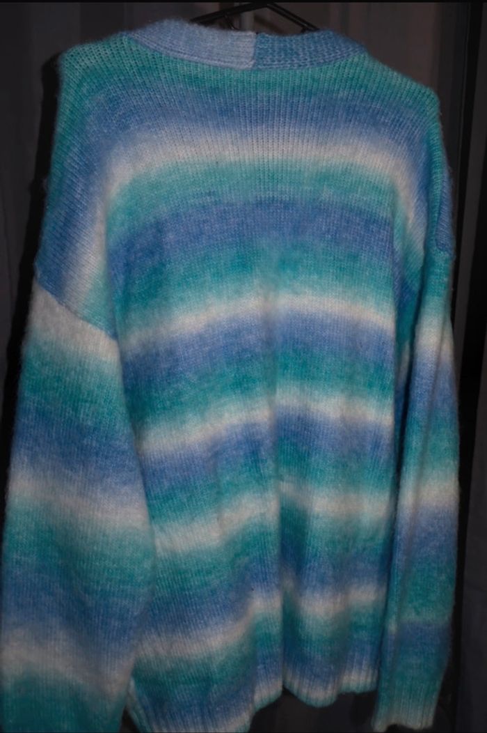 Cardigan en laine bleu unisexe - photo numéro 3