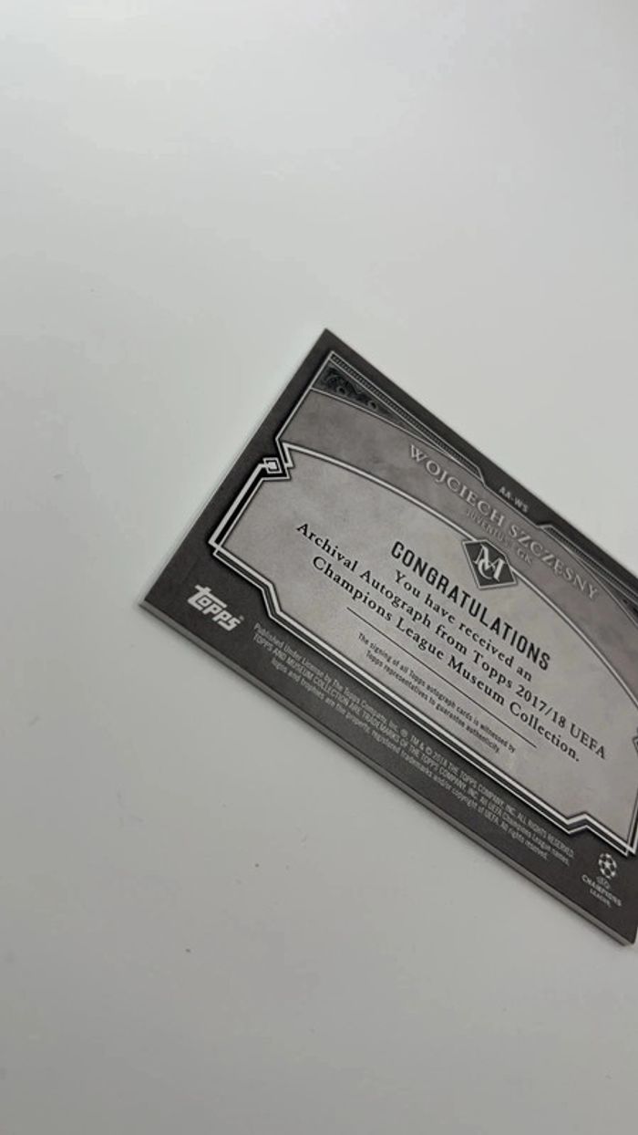 2017-18 collection musée Topps Wojciech Szczesny 25/75 - photo numéro 8
