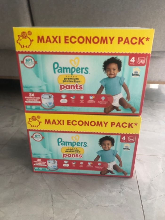 Lot 2 cartons Pampers protection premium PANTS taille 4 - photo numéro 1