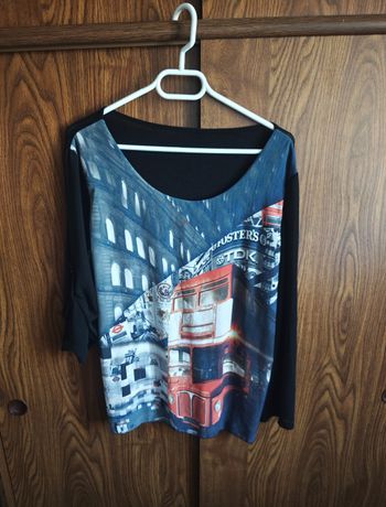 T-shirt noir manche longue ou 3/4 taille 48/50