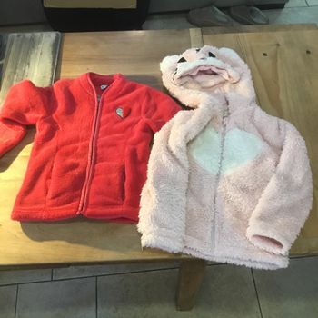 2polaires pilou pilou fille 5ans 4€