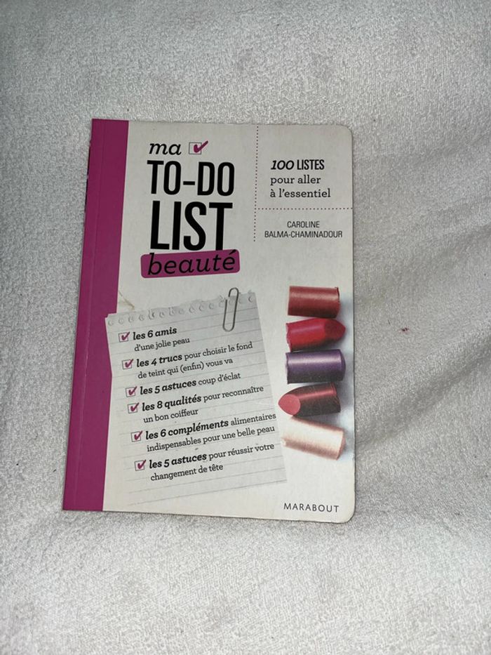 Livre to do list beauté