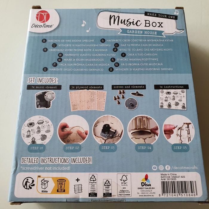 Kit créatif boîte à musique DécoTime - photo numéro 2