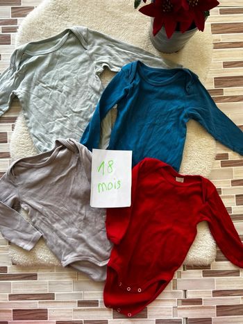 Lot de 4 bodies ~ 18 mois