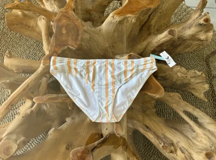 Bas de maillot de bain Roxy rayure blanc