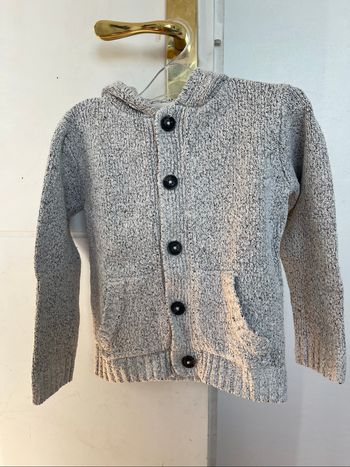 Gilet Monoprix blanc gris chiné