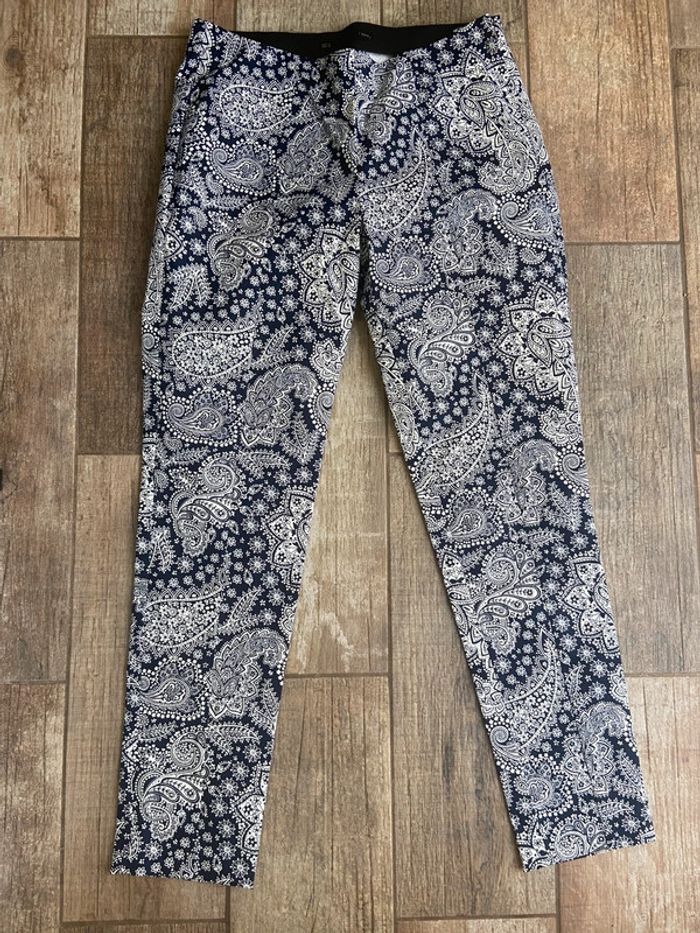 Pantalon court femme imprimé stretch