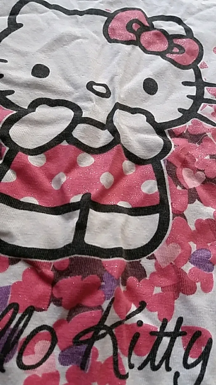 Tshirt manches courtes hello kitty taille 4 ans - photo numéro 3