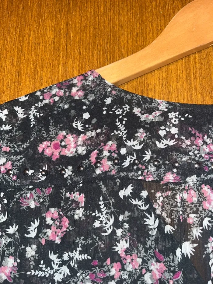 Blouse à fleurs temps des cerises - photo numéro 5