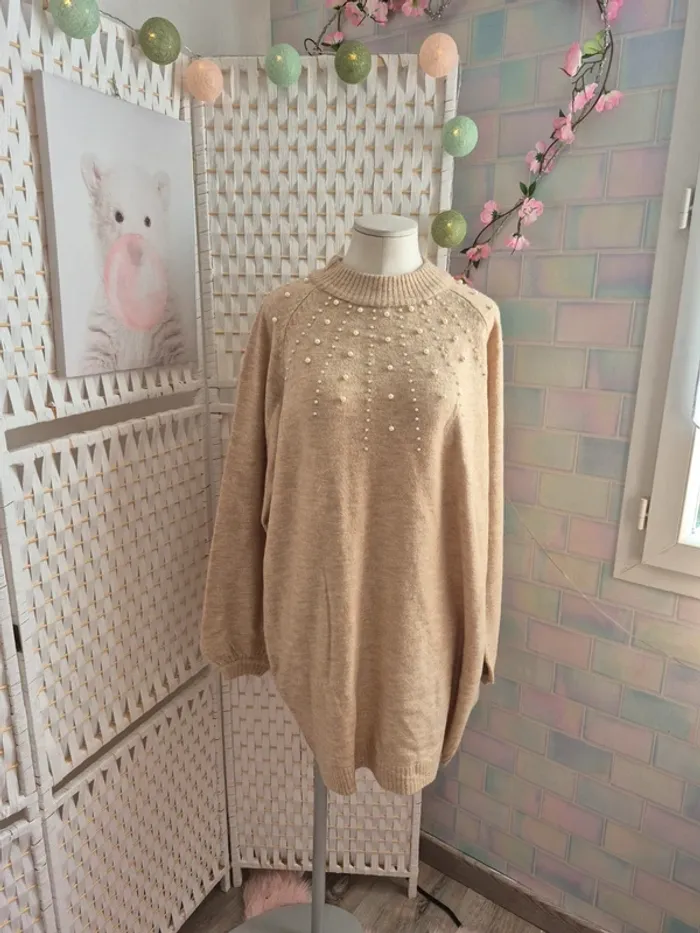 💕Jolie robe pull manches ballons la halle femme TXl / 42 💕