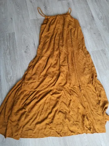 Robe longue marron taille 36 Promod