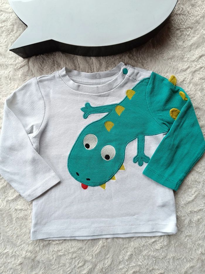 Sweat léger tee shirt manches longues Garçon 12 mois Dinosaure dragon Orchestra - photo numéro 2