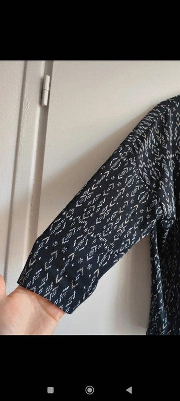 Blouse noire à motifs avec dentelle taille S Mosquitos - photo numéro 5