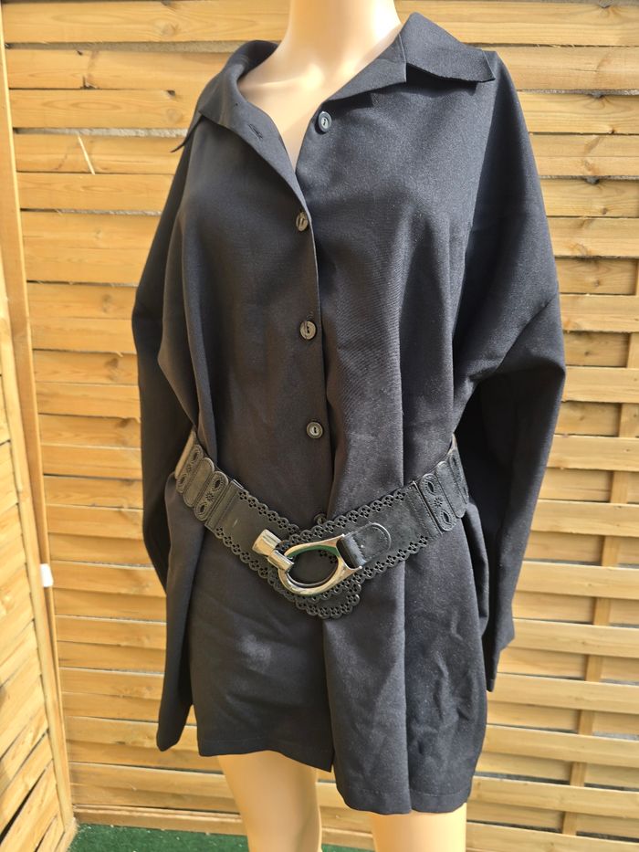 Chemise tunique grande taille oversize 🍒vintage 80 fabriqué en France🍒taille 50/52 - photo numéro 4