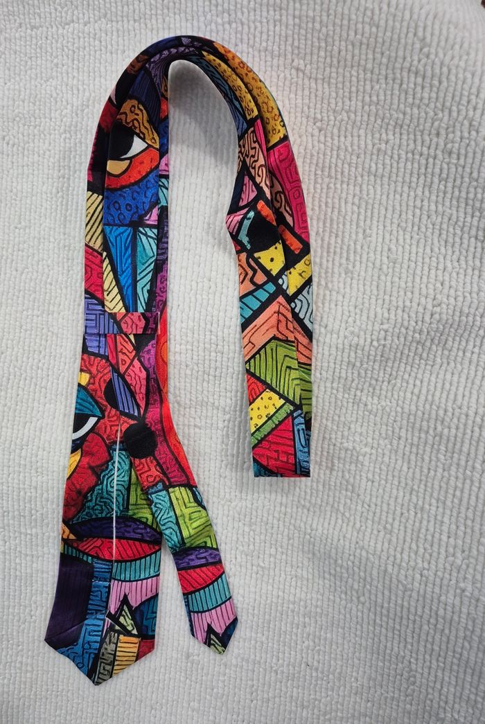Cravate Arty / cubisme moderne - photo numéro 4