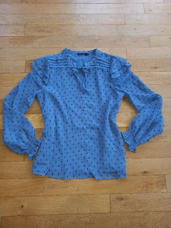 Blouse manches longues bleue taille 36