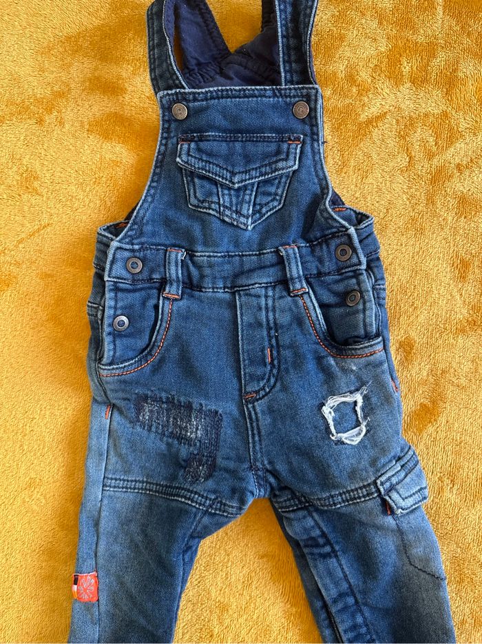 Salopette en jeans bébé garçon orchestra - photo numéro 2