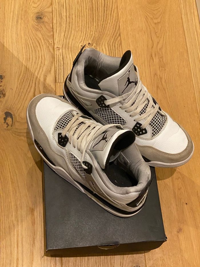 Air Jordan 4 Retro White black – Taille 45 - photo numéro 10