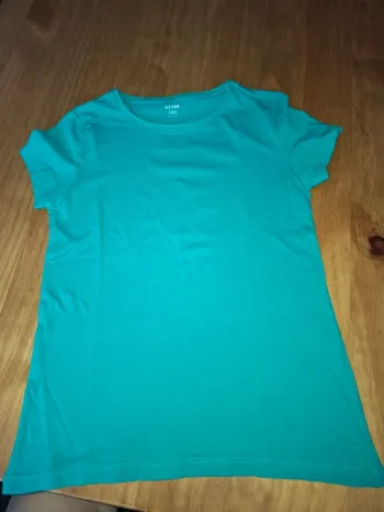 T-shirt uni vert 10 ans Kiabi