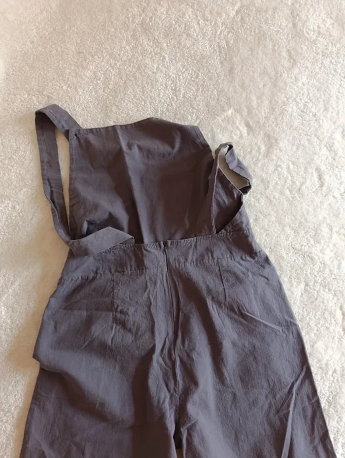 Salopette gris 100% coton jambes larges taille M légère, printemps été top qualité - photo numéro 8