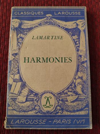 Livre : Harmonies - Lamartine/ Larousse - Paris (VIeme)