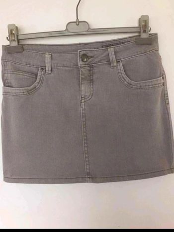 Jupe  mini  Jeans  gris  Taille  36