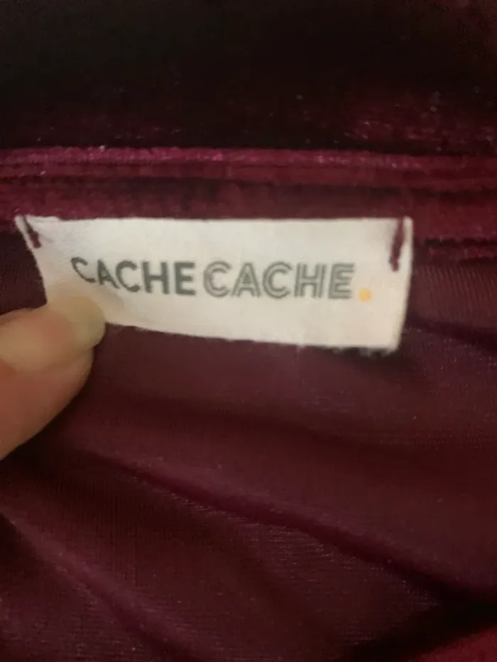 Top velour Cache cache manches 3/4 taille 36 - photo numéro 8