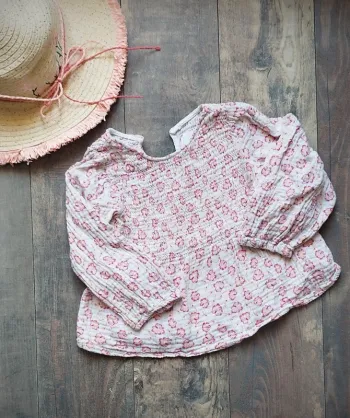 Blouse Zara fille gaz de coton