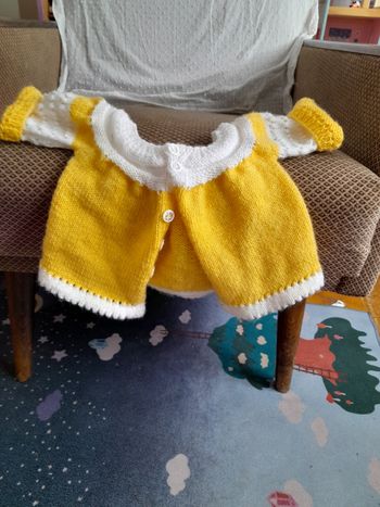 Petit gilet tricoté à la main