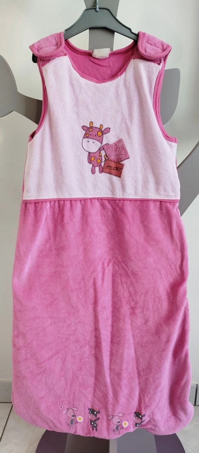 Turbulette rose épaules à scratch taille 12/18mois - photo numéro 2