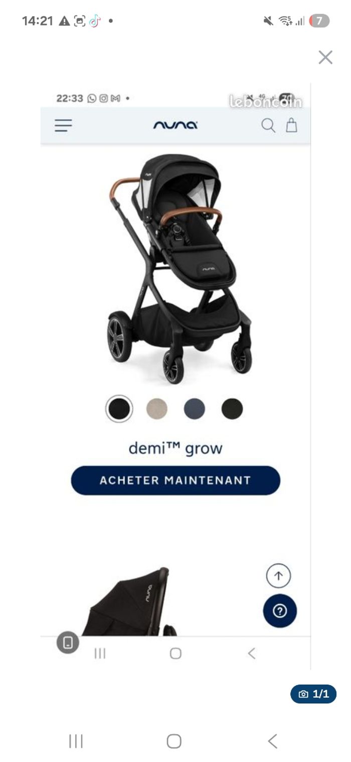 Poussette nuna double