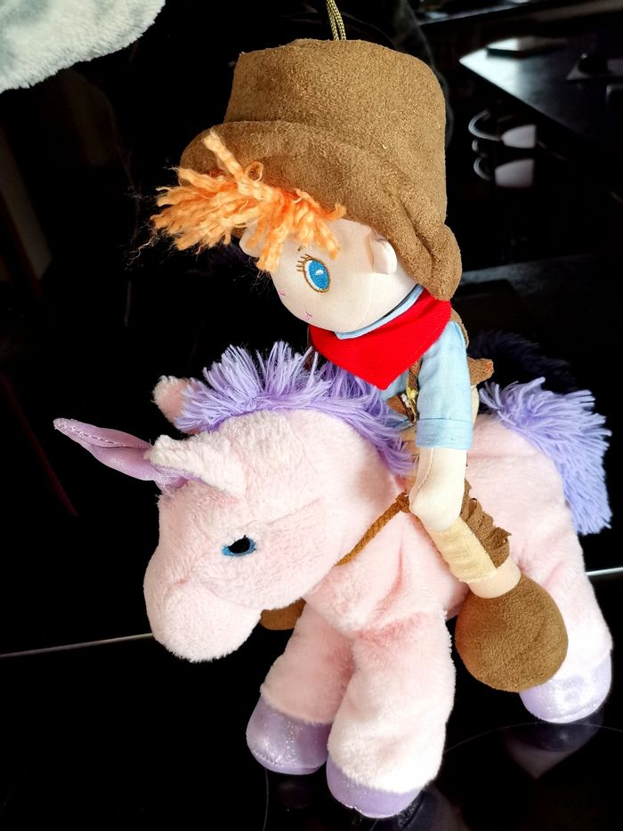 Livre histoires de fée et Peluche Licorne avec  cavalier - photo numéro 4