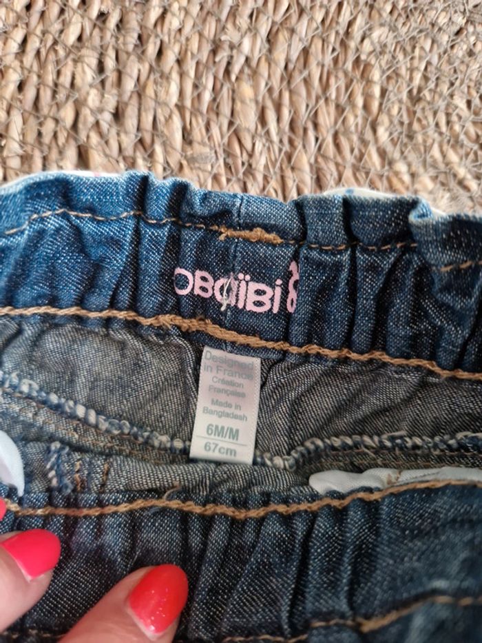 Joli short en jean ObaÏbi taille 6 mois - photo numéro 3