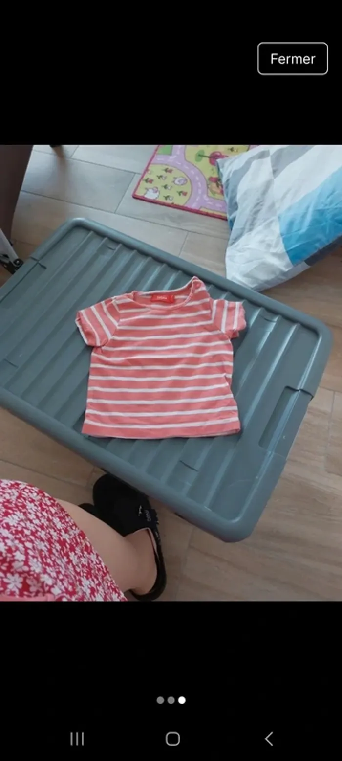Tee-shirt fille manches courtes 6mois - photo numéro 3