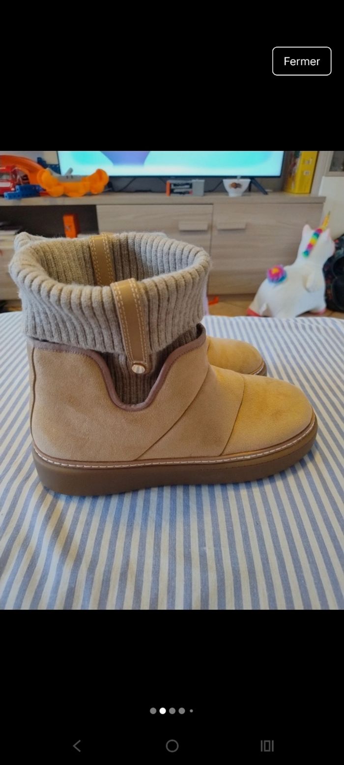 Bottines Zara en suède - photo numéro 2