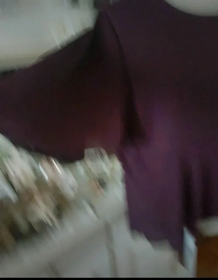 Jolie blouse asymetrique couleur prune Atmosphère T 46 Neuf - photo numéro 3