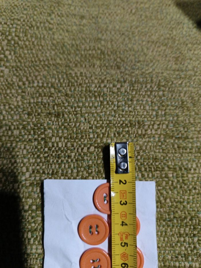 Lot 5 boutons orange 1.5 cm - photo numéro 3
