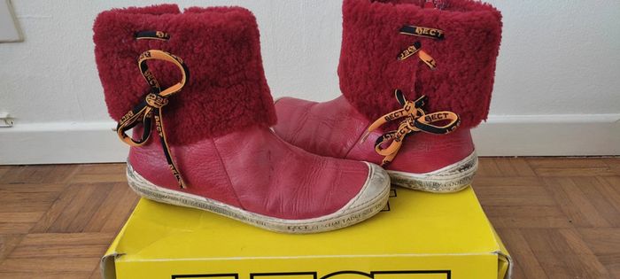 Bottines eject rouges bordeaux 38 - photo numéro 2