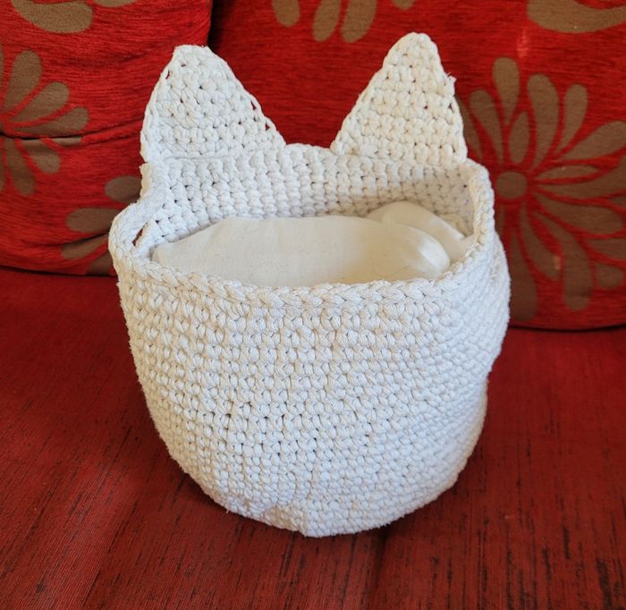 Panier crochet chat - photo numéro 2