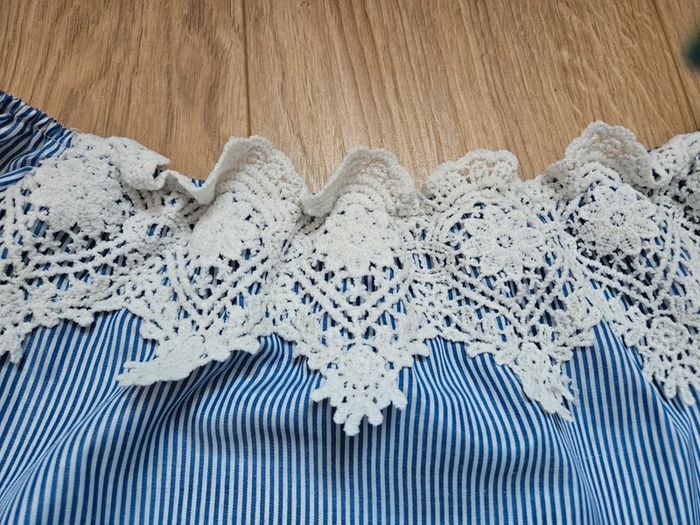 Robe rayée bleu et blanche bohème T.38 - photo numéro 2